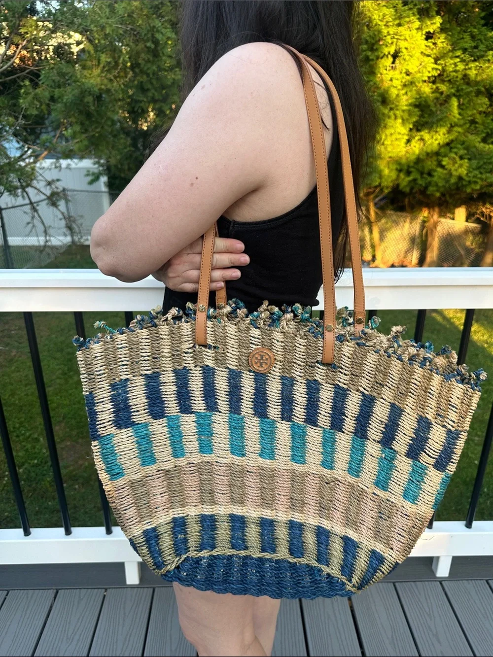 Tory Burch Jute Straw Tote
